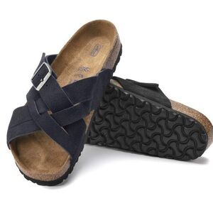 Birkenstock Lugano Soft Footbed Suede Sandals navy 43 US 10